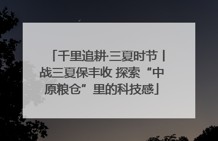 千里追耕·三夏时节丨战三夏保丰收 探索“中原粮仓”里的科技感